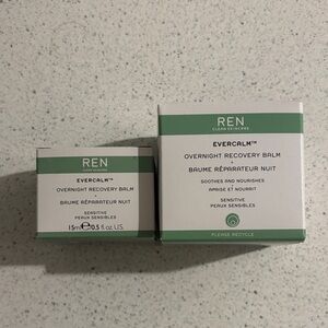 REN Clean Skincare Evercalm Overnight Recovery Balm large and mini
